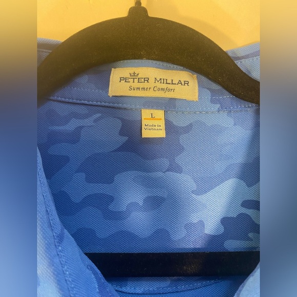 PETER MILLAR x ROYAL MELBOURNE Size Large Mens Camo Summer Comfort Polo Shirt - Picture 4 of 7